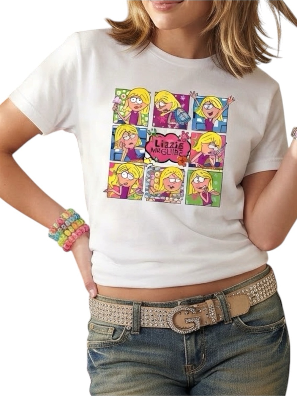 Lizzie McGuire NWT Collage Graphic Y2K Nostalgia 2000’s Unisex Tshirt Large
